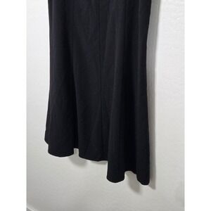 Wawa Black Maxi Skirt Womens Large Solid A-Line Flare Stretch Made in USA 4883